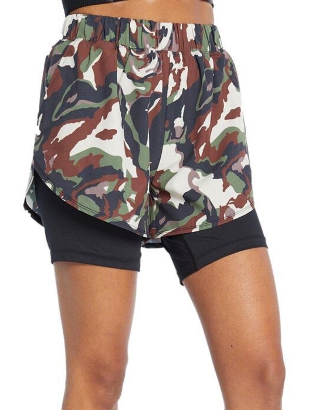 Year of Ours Camo Athletic Shorts with Black Inner Liner(S)
